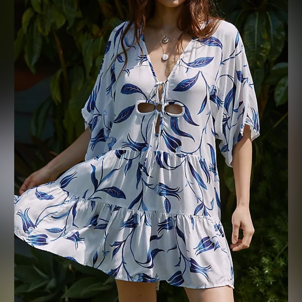 Anthropologie Key Hole Baby Doll Swing Dress